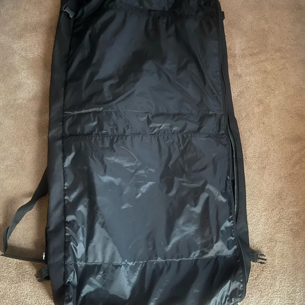 Black Garment bag suitcase travel for dresses or suits